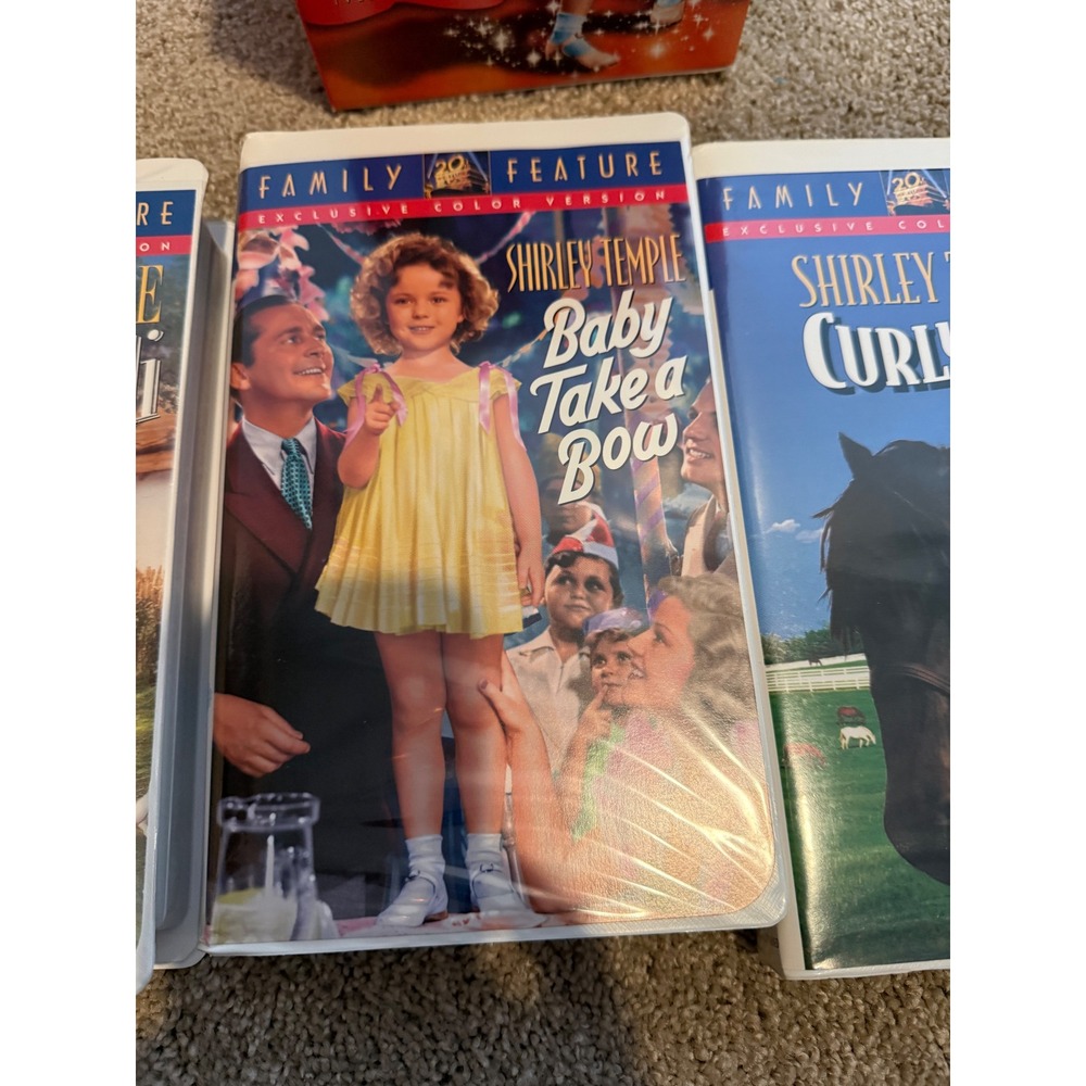 Shirley Temple Family VHS Triple Pack Movie Collection Heidi Curly Top Baby - Picture 7 of 9